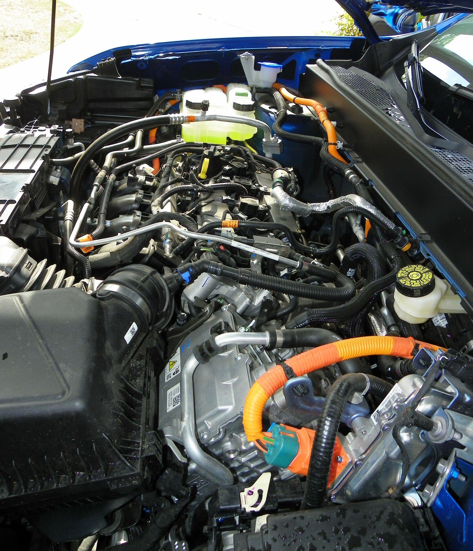 Ford Maverick TX State Fair Auto Show Hybrid Engine #1.JPG