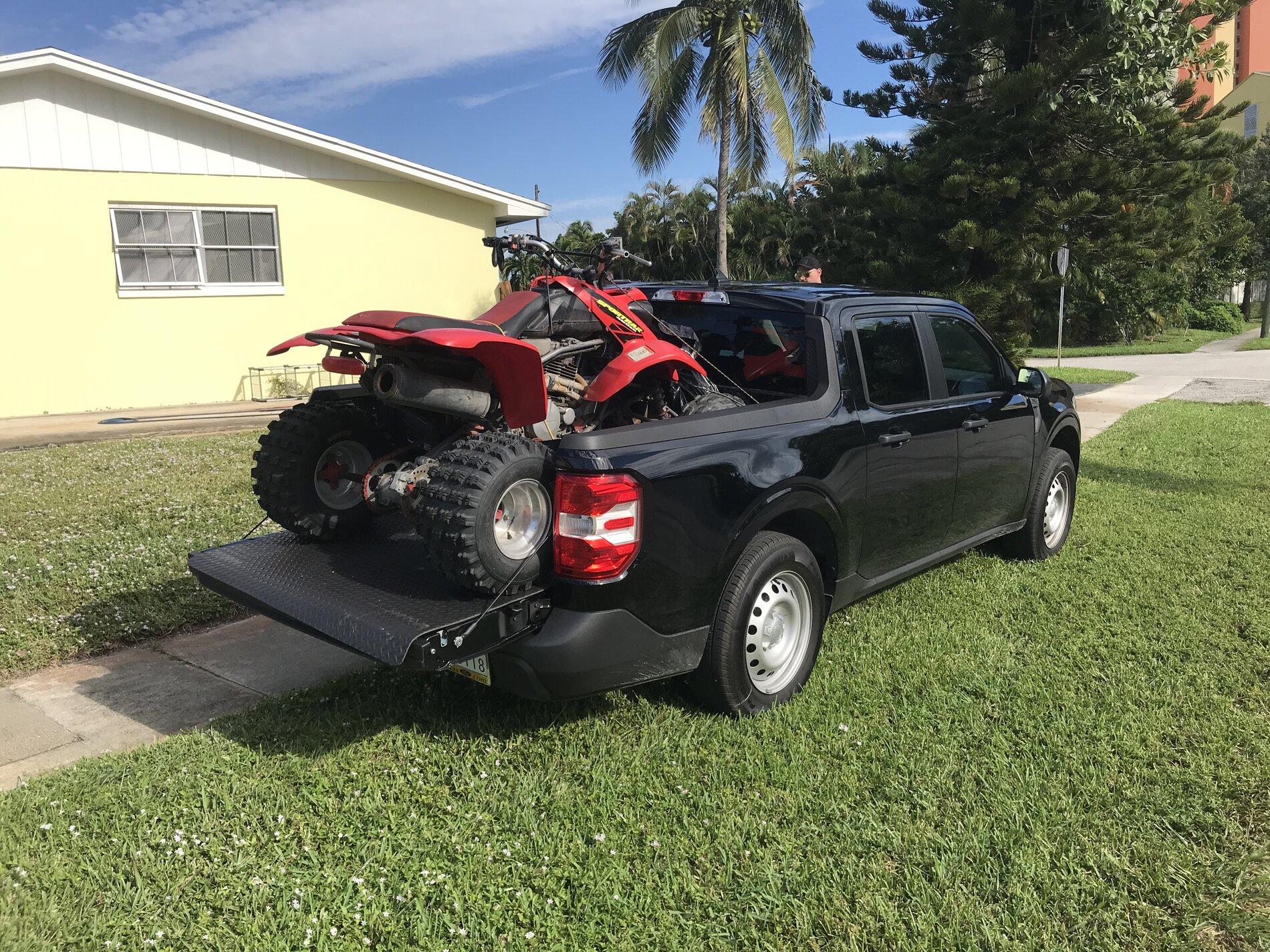 Ford Maverick 4 Wheeler ATV fit on Maverick bed like a glove!!  (Honda 400cc) EBAF2BFD-BE0A-406D-94BD-3B5391426F41