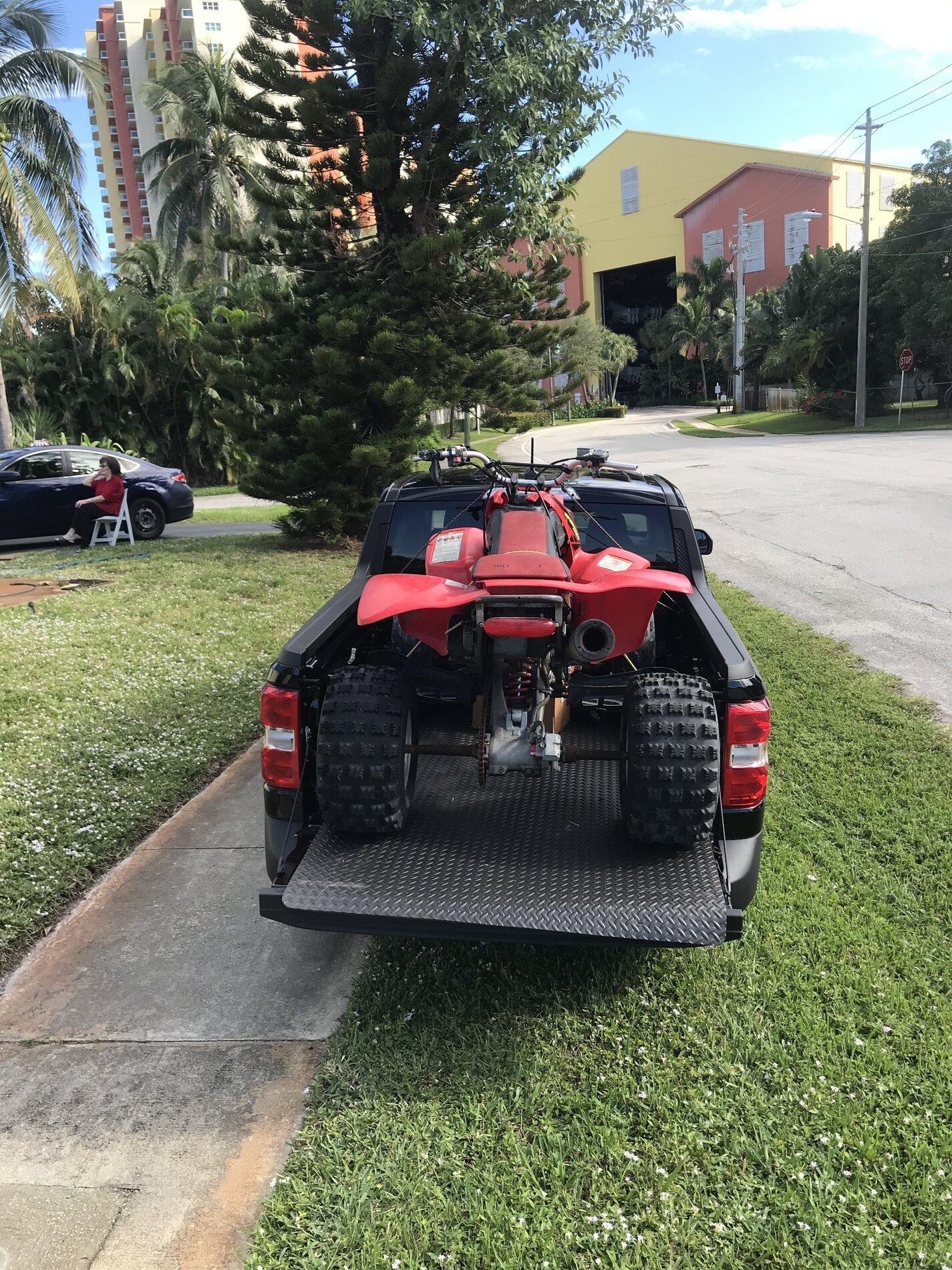 Ford Maverick 4 Wheeler ATV fit on Maverick bed like a glove!!  (Honda 400cc) ADFF93D8-E899-4484-827E-90A09B37E6F5