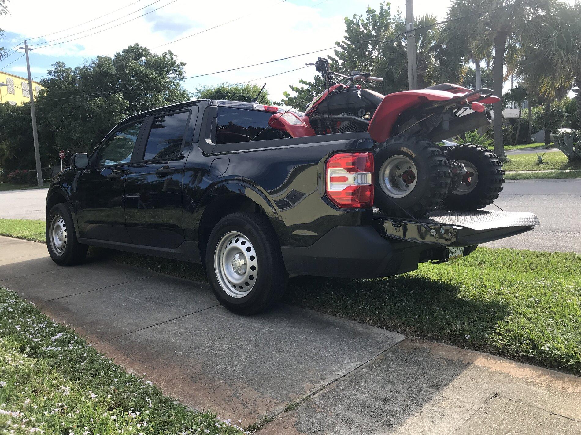 Ford Maverick 4 Wheeler ATV fit on Maverick bed like a glove!!  (Honda 400cc) 2FA8E508-8003-4B0F-A70B-43188EBE3D4C