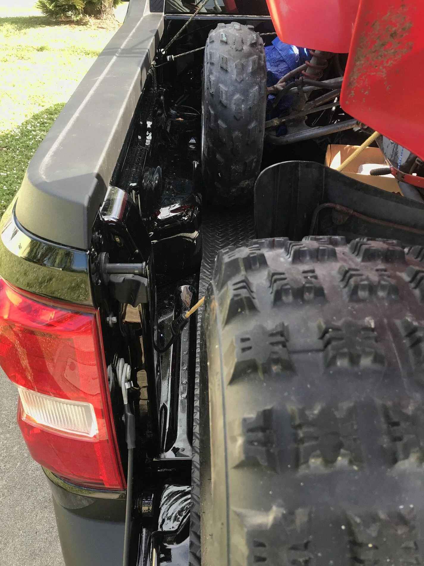 Ford Maverick 4 Wheeler ATV fit on Maverick bed like a glove!!  (Honda 400cc) 180C4A54-CE7E-4B1E-A60E-AB8EDE21D610