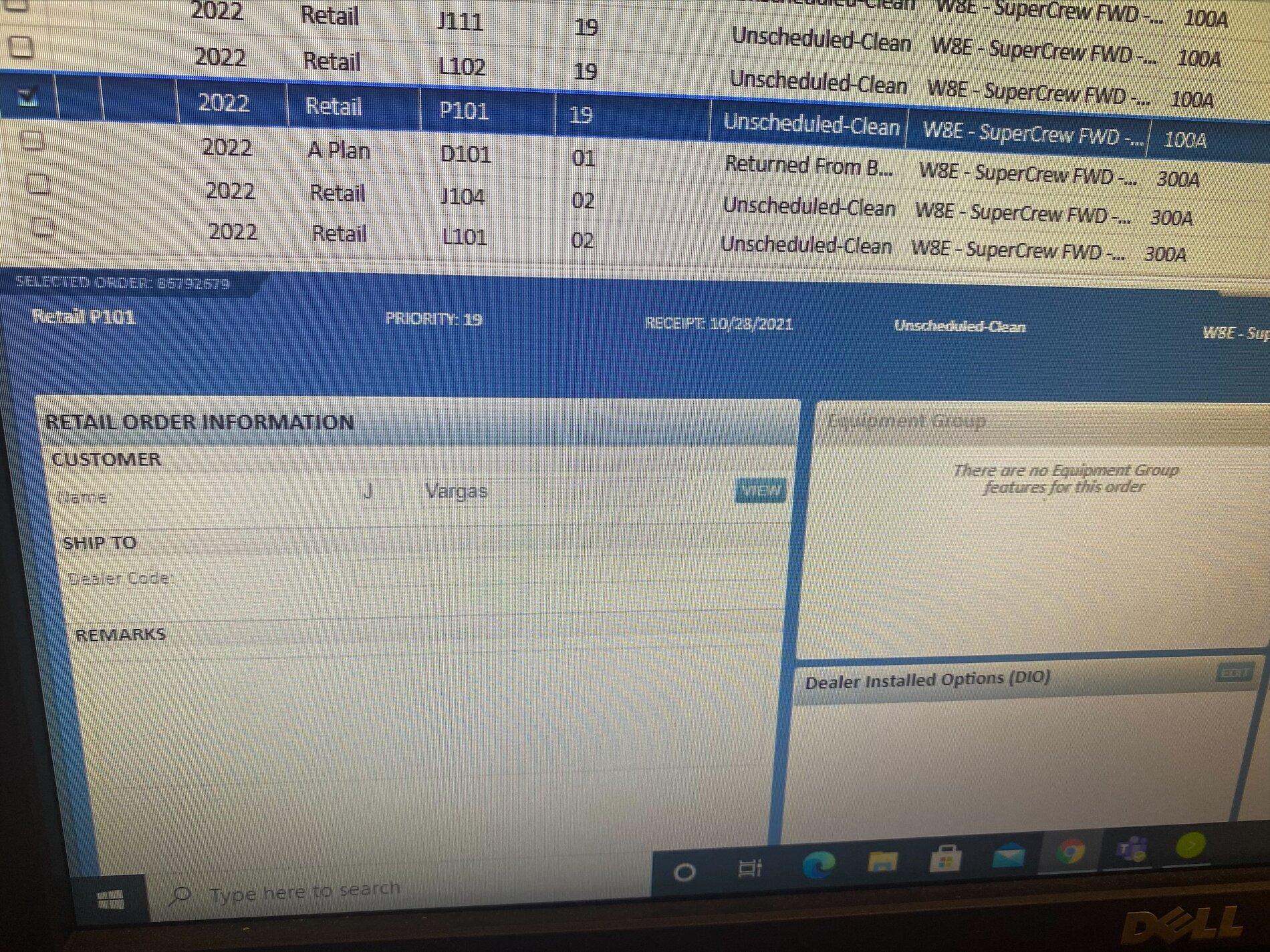 Ford Maverick Will I get a truck without ROVP submittal? order