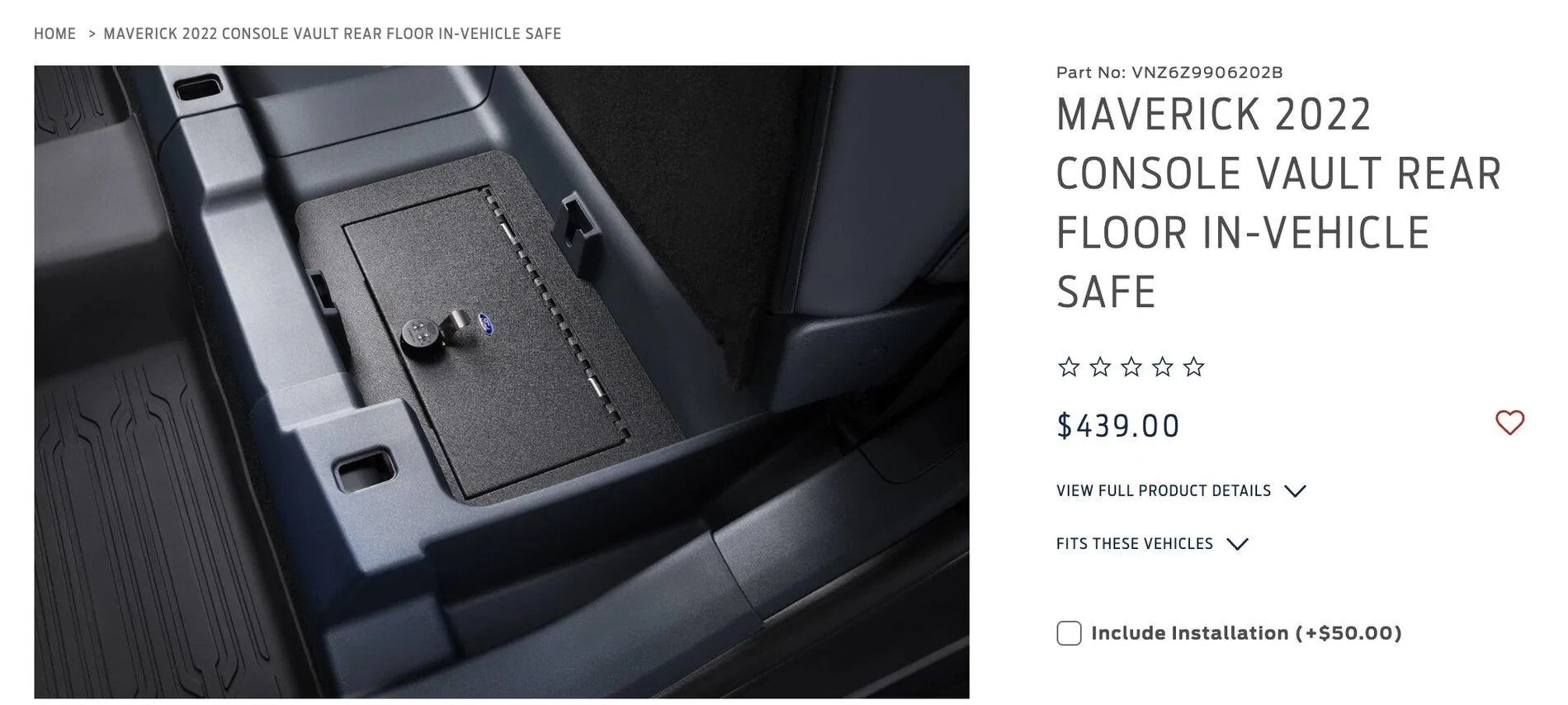 Ford Maverick Rear Seat Floor In-Vehicle Locking Safe by Console Vault - new Maverick Ford accessory part Screen Shot 2021-11-16 at 10.10.19 PM