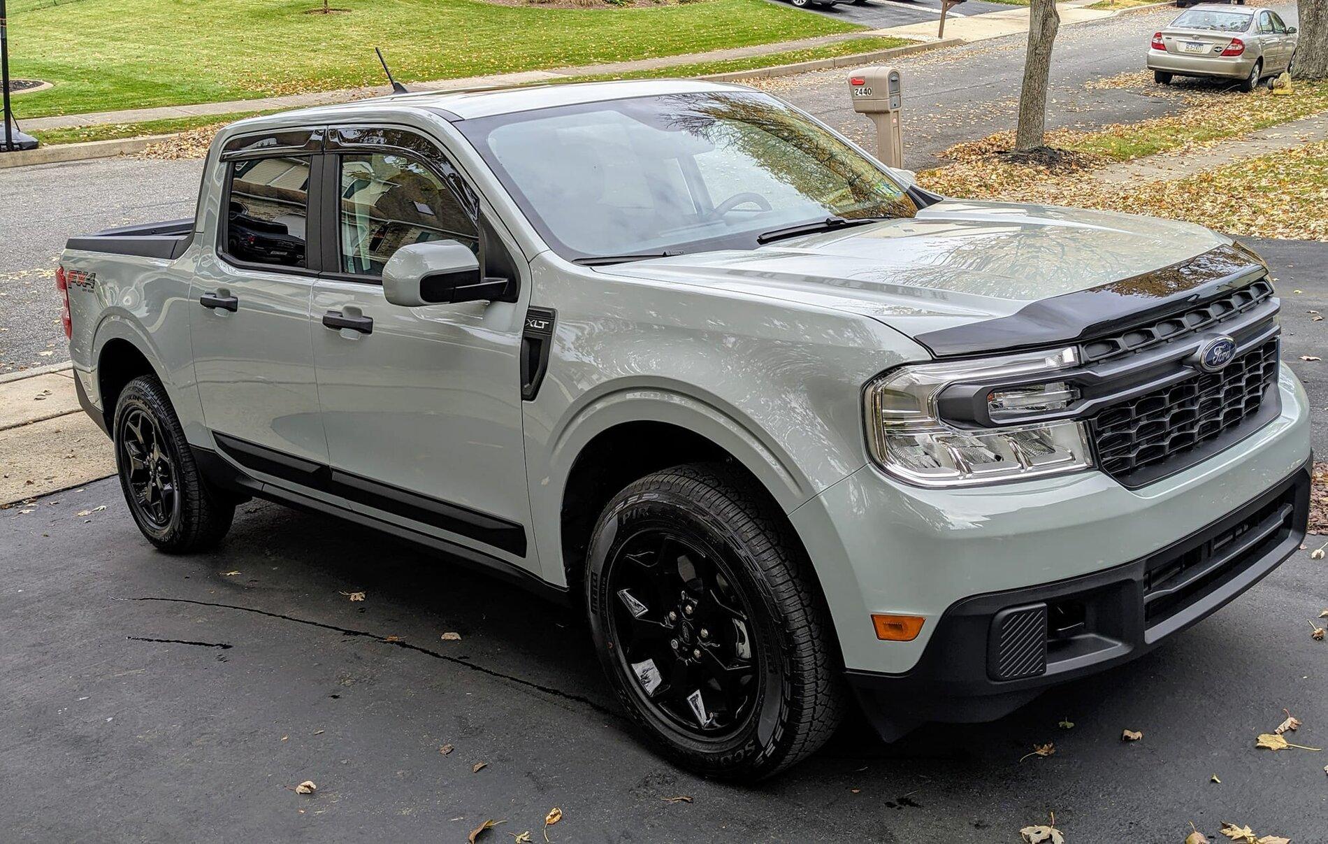 Ford Maverick CACTUS GRAY Maverick Photos Thread Cactus Gray Maverick with Ford Accessory Door Moldings, Hood Protector, Window Deflectors 2