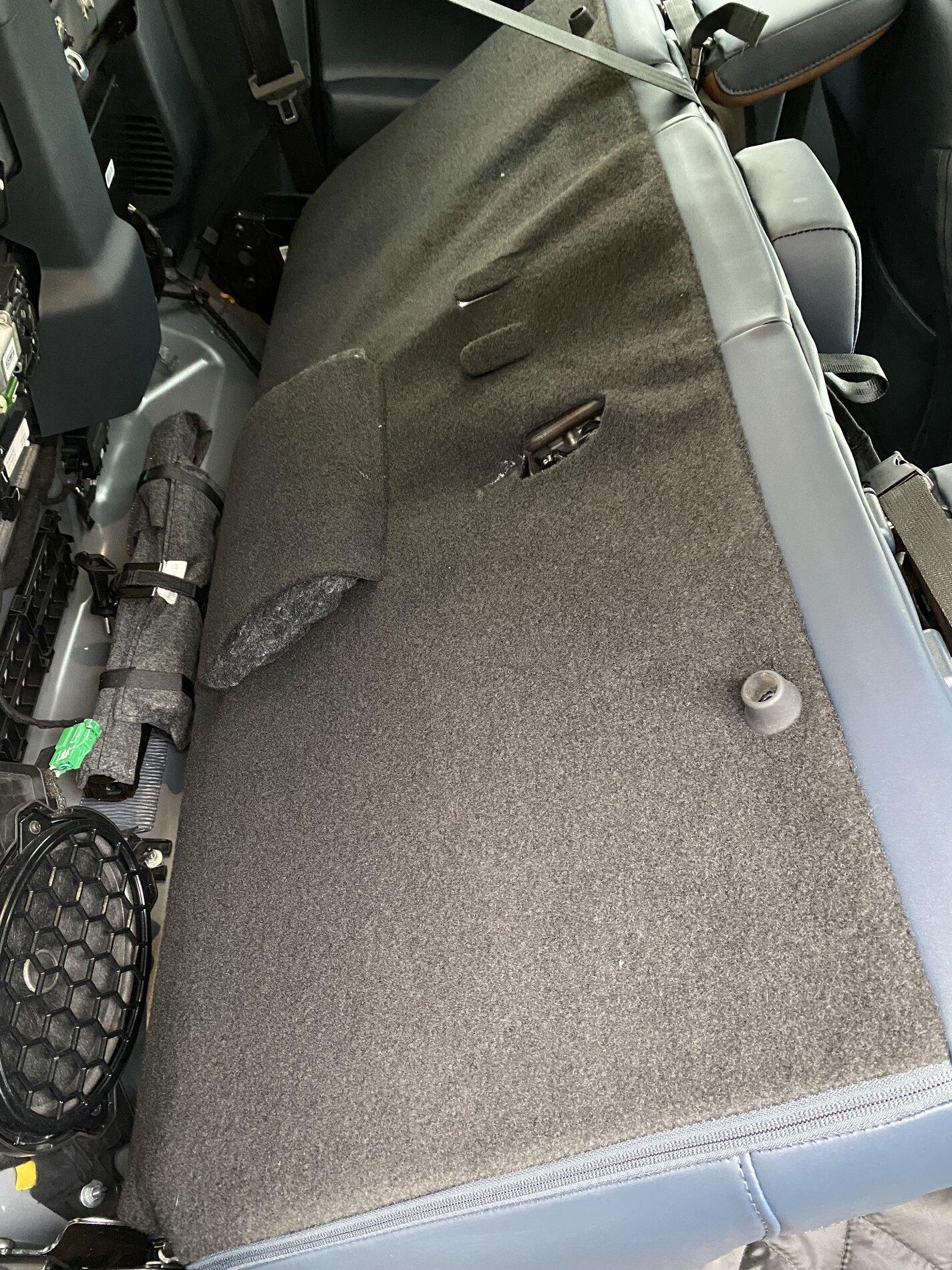 Ford Maverick Storage behind rear seat - this this would work? maverick back 2