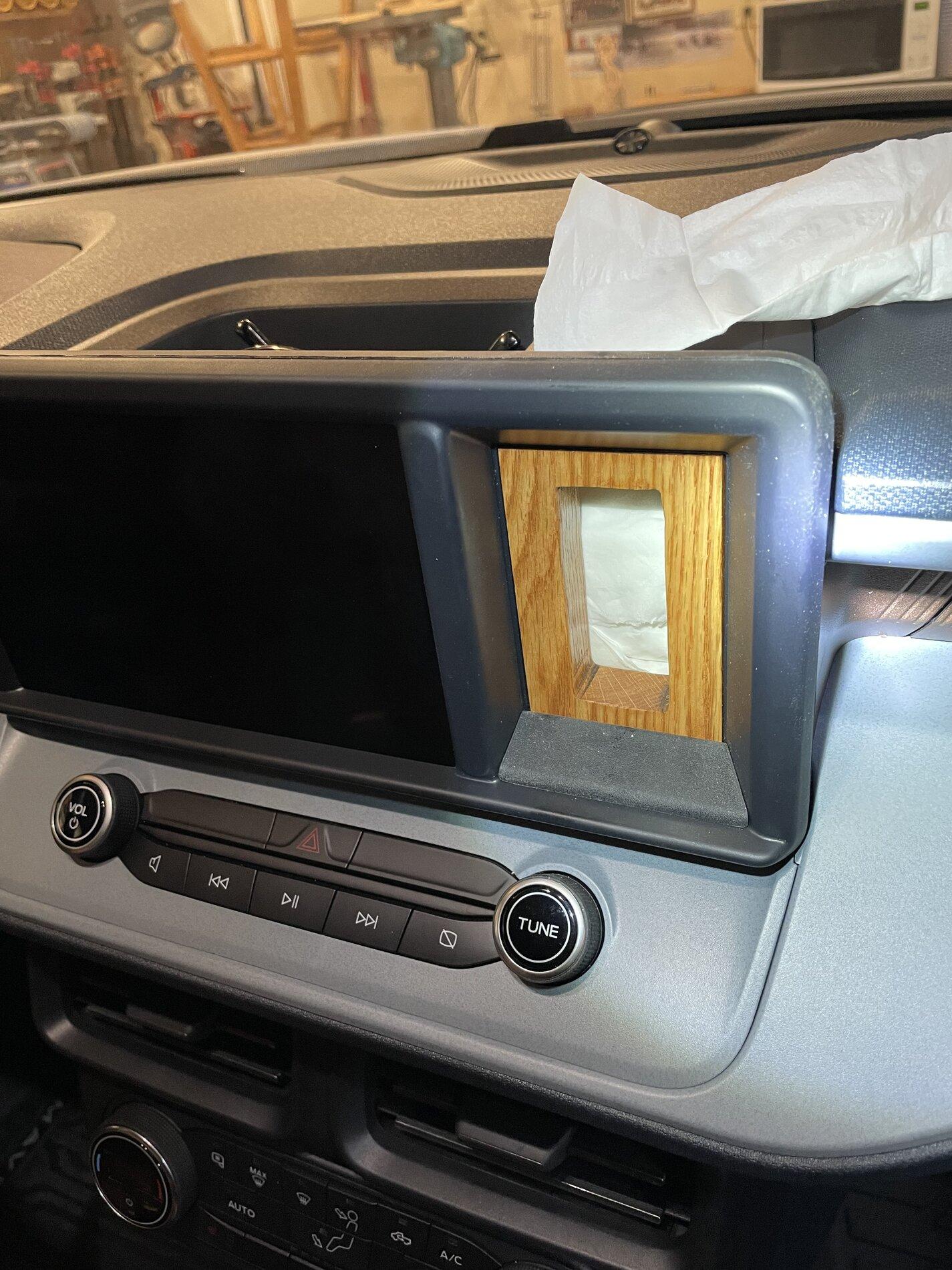 Ford Maverick DIY dash cubby frame / holder for kleenex tissues 6C3423D8-393C-48B5-86CF-61AABFB3CFBB