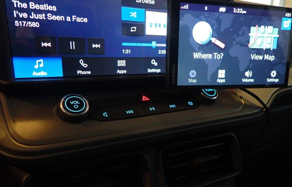 Ford Maverick Old school Garmin GPS mount. GPS Location 3