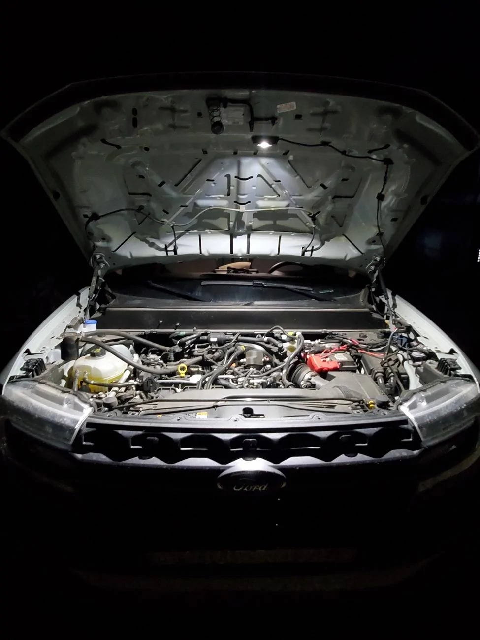 Ford Maverick My DIY engine bay / underhood lighting 20231022_193316