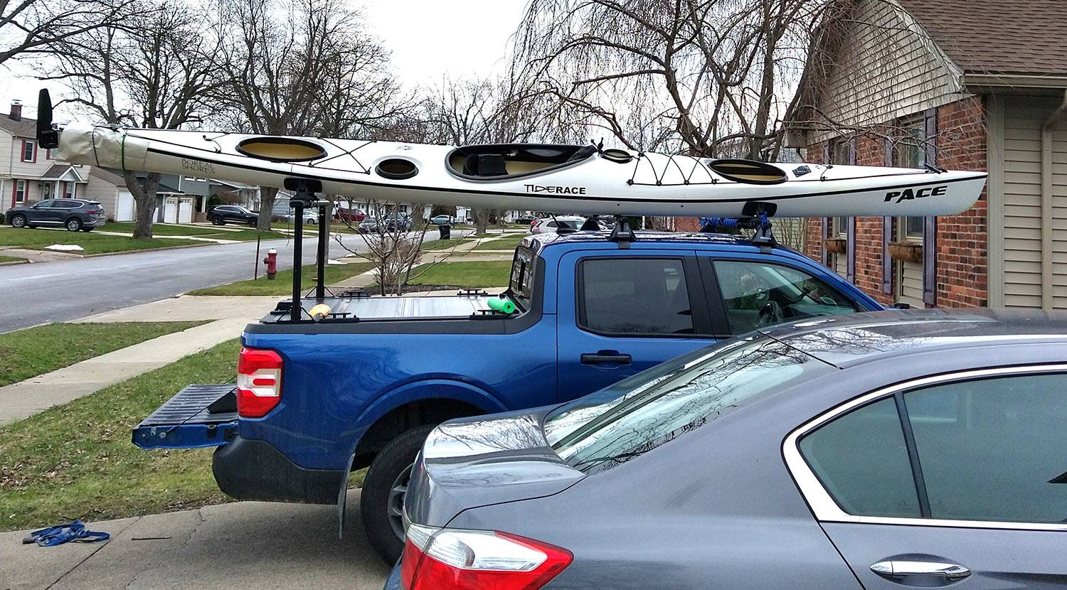 Ford Maverick Tri fold cover and rack ideas zpace