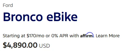 Ford Maverick Ford Sells E-Bikes with Bronco or Mustang logo. 1723571032070-ek
