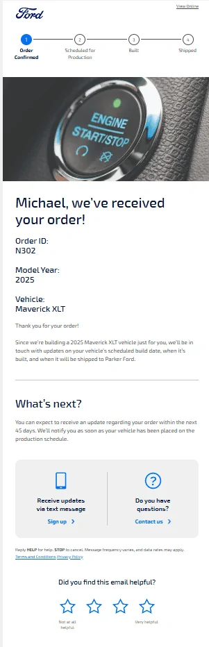Ford Maverick 2025 Maverick Order Confirmation Emails Are Out! 1723734122254-8a