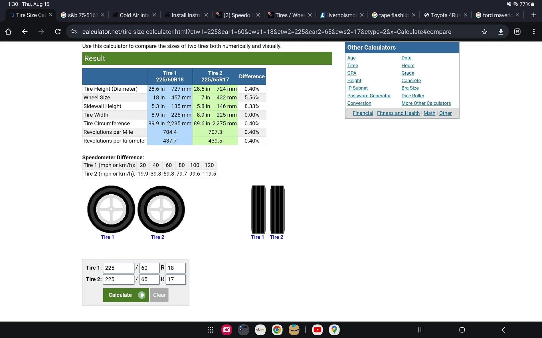 Ford Maverick Speedo inaccurate before or after or always? Screenshot_20240815_133005_Chrom