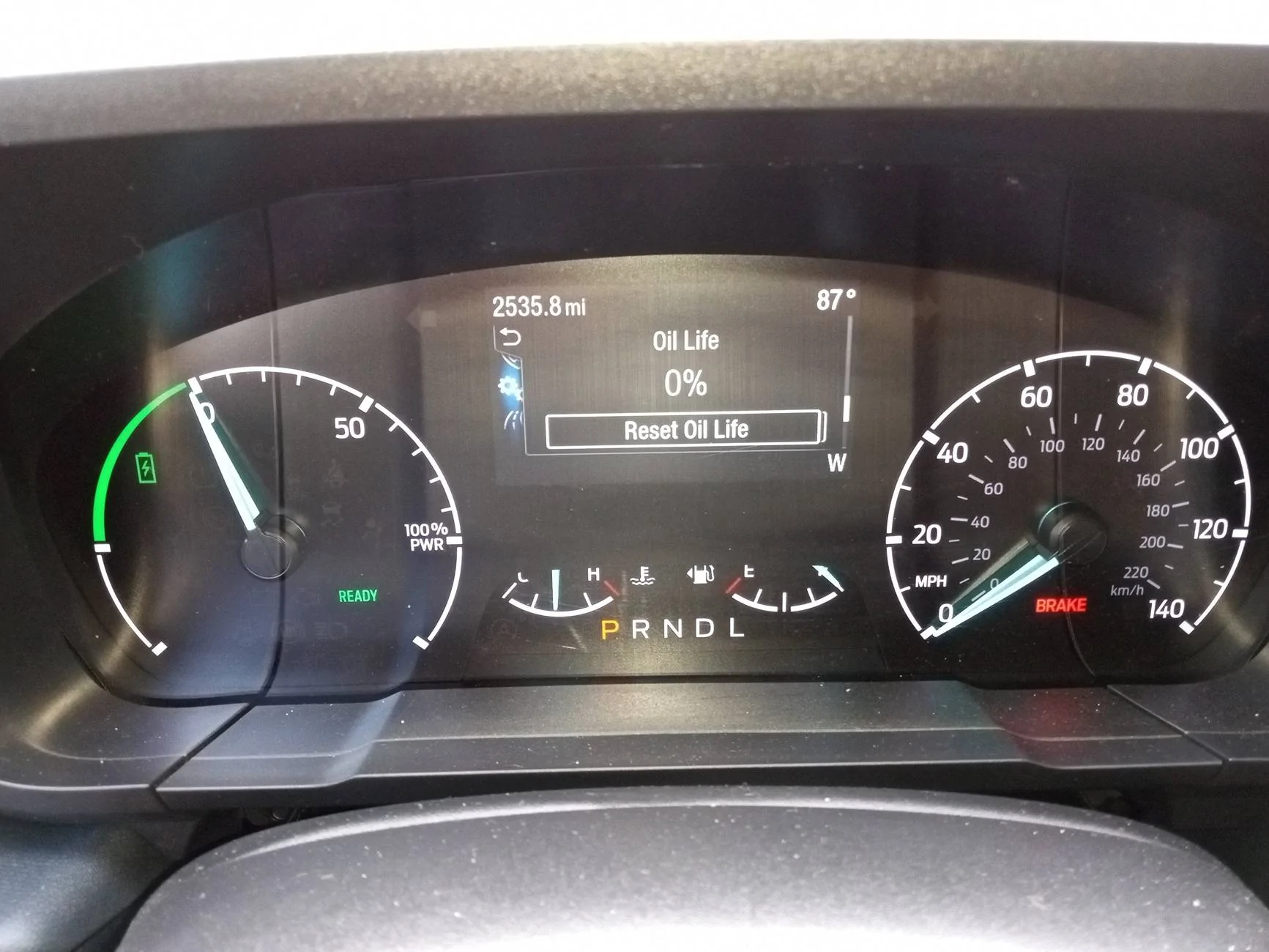 Ford Maverick 0% Oil Life, First Oil Change Blackstone Results on 2023 Hybrid Maverick IMG_4426