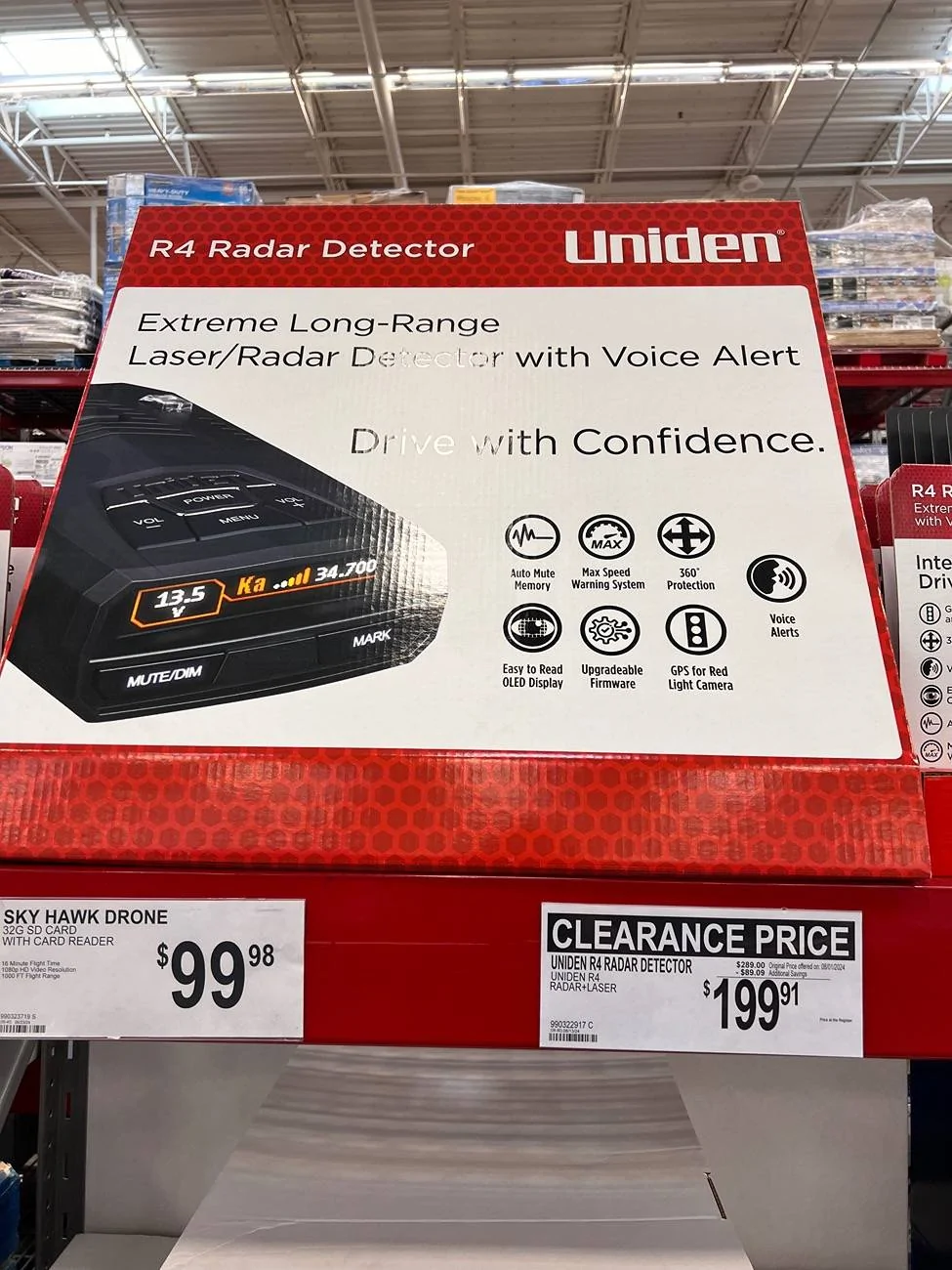 Ford Maverick Heads up - Uniden R4 radar detector IMG_8332