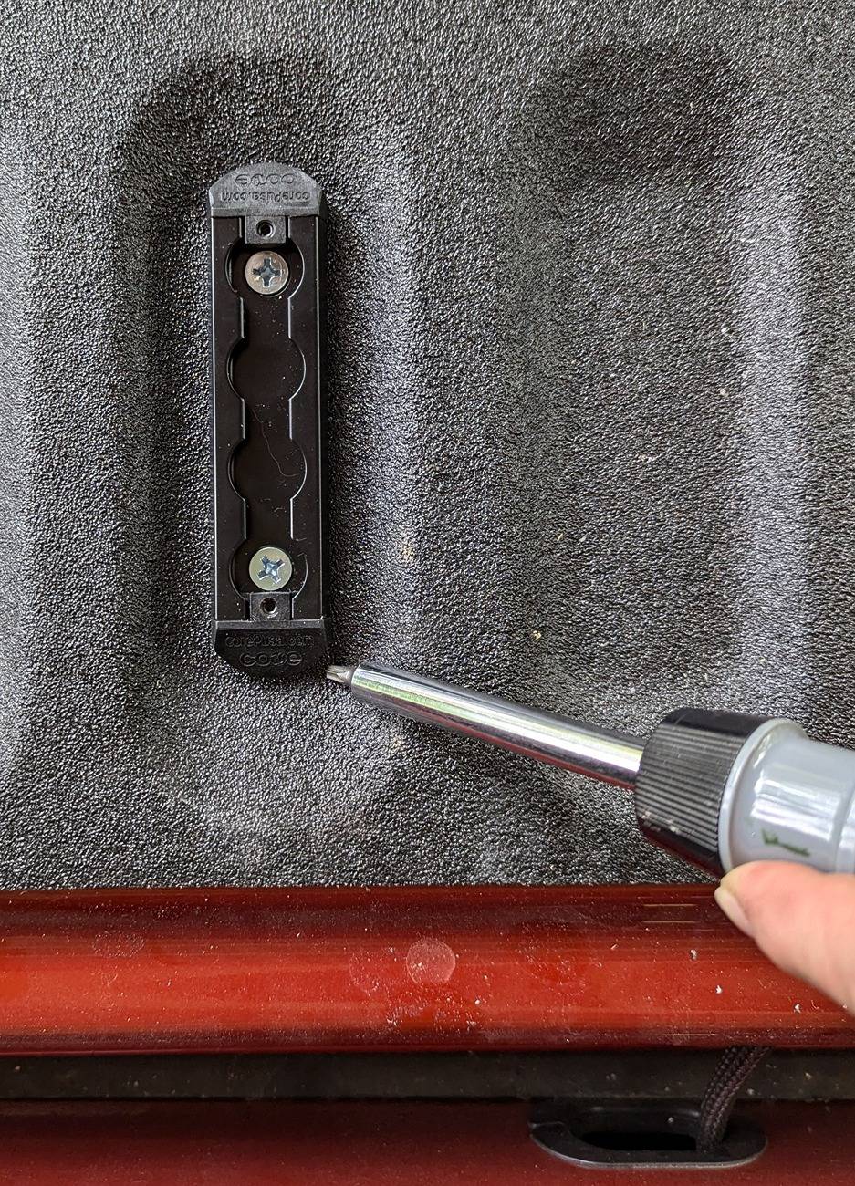 Ford Maverick Core Trax tie-downs in bottom half of tailgate 1000021656