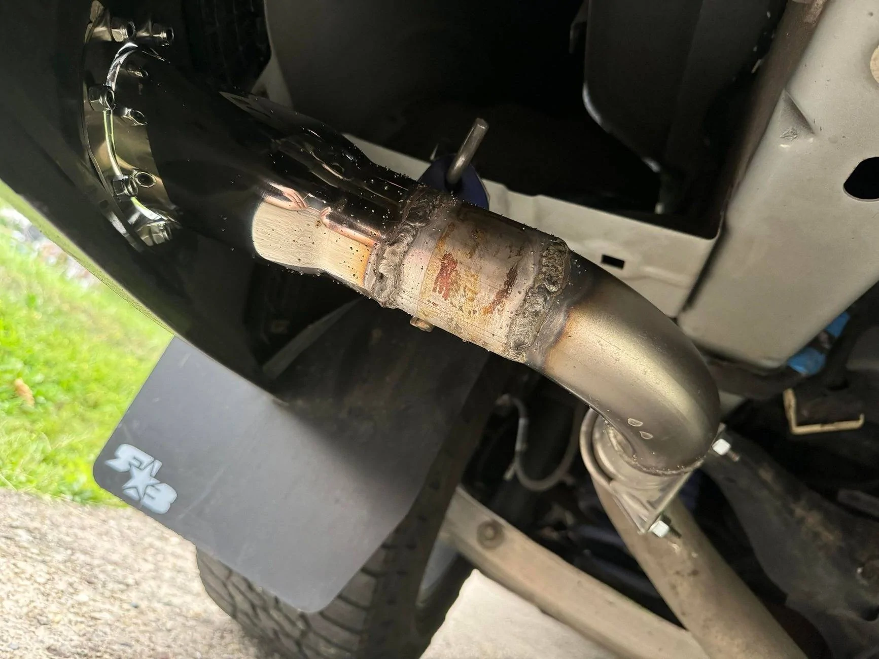 Ford Maverick Bumper Exit Exhaust Done under