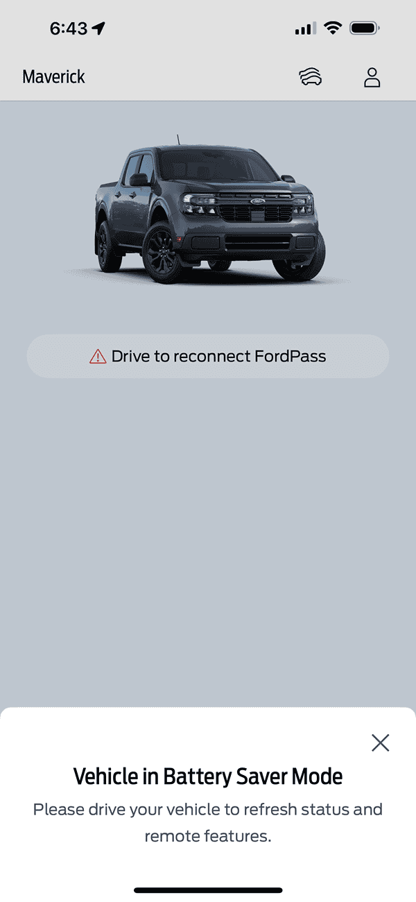 Ford Maverick Why did Fordpass do this to apple users IMG_1543