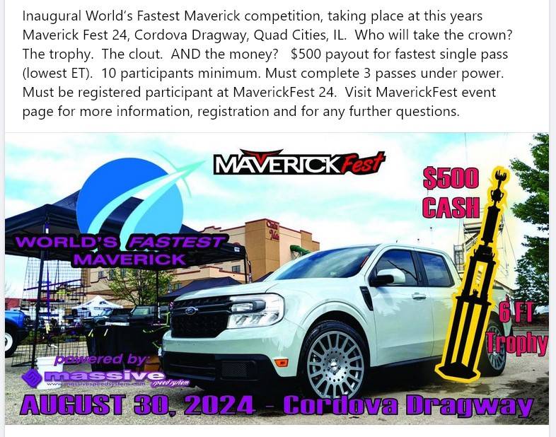 Ford Maverick Anyone going to MaverickFest? Screenshot 2024-08-21 144436