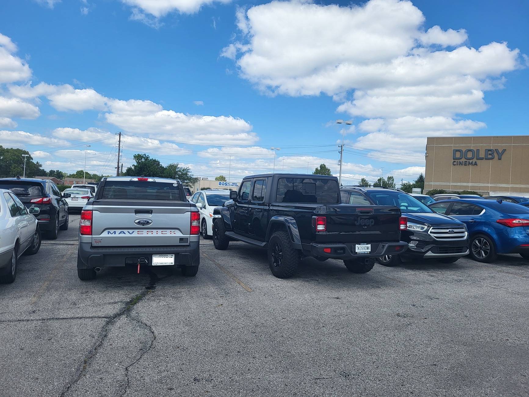 Ford Maverick (A Maverick Parking thread) I think someone was trying to be friends . . . jeep - plate