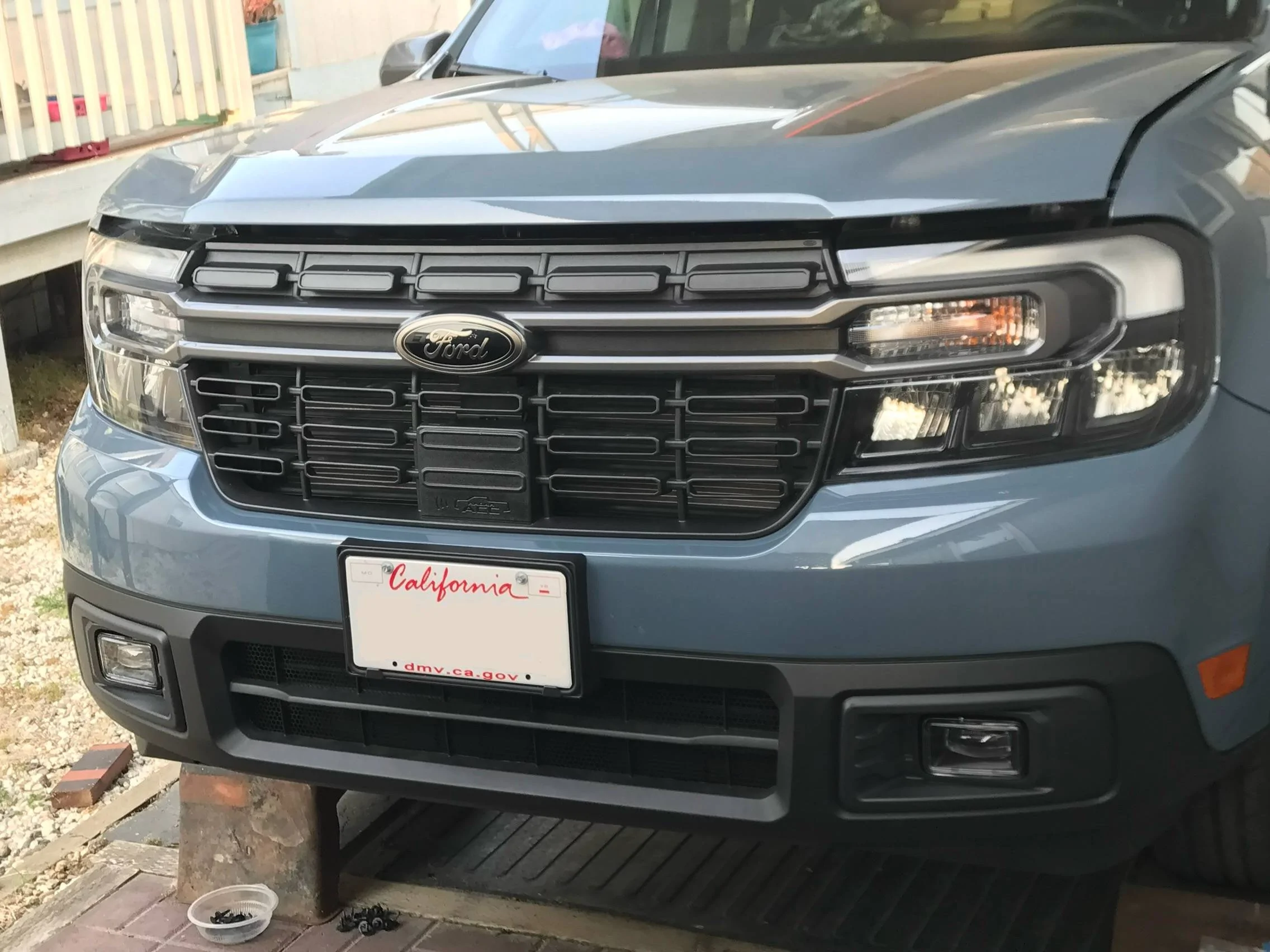 Ford Maverick Custom lower bumper grille insert I added to my 2024 IMG_3765