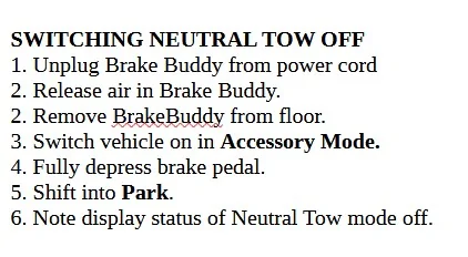 Ford Maverick Neutral tow mode - HELP! Towcard page 2 revised