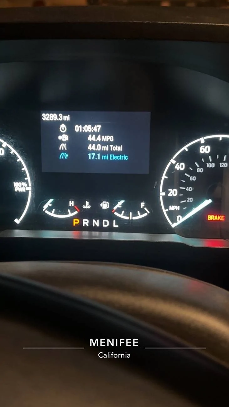 Ford Maverick Fuel economy differences between driving styles IMG_5531