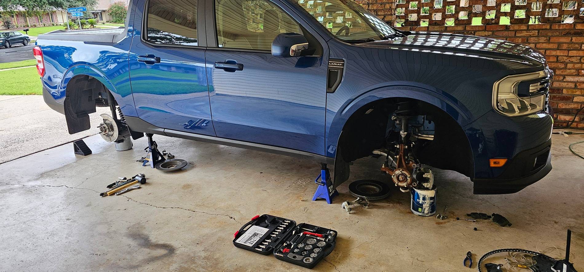 Ford Maverick Brake related questions as I install wheel lights. 20240831_132825