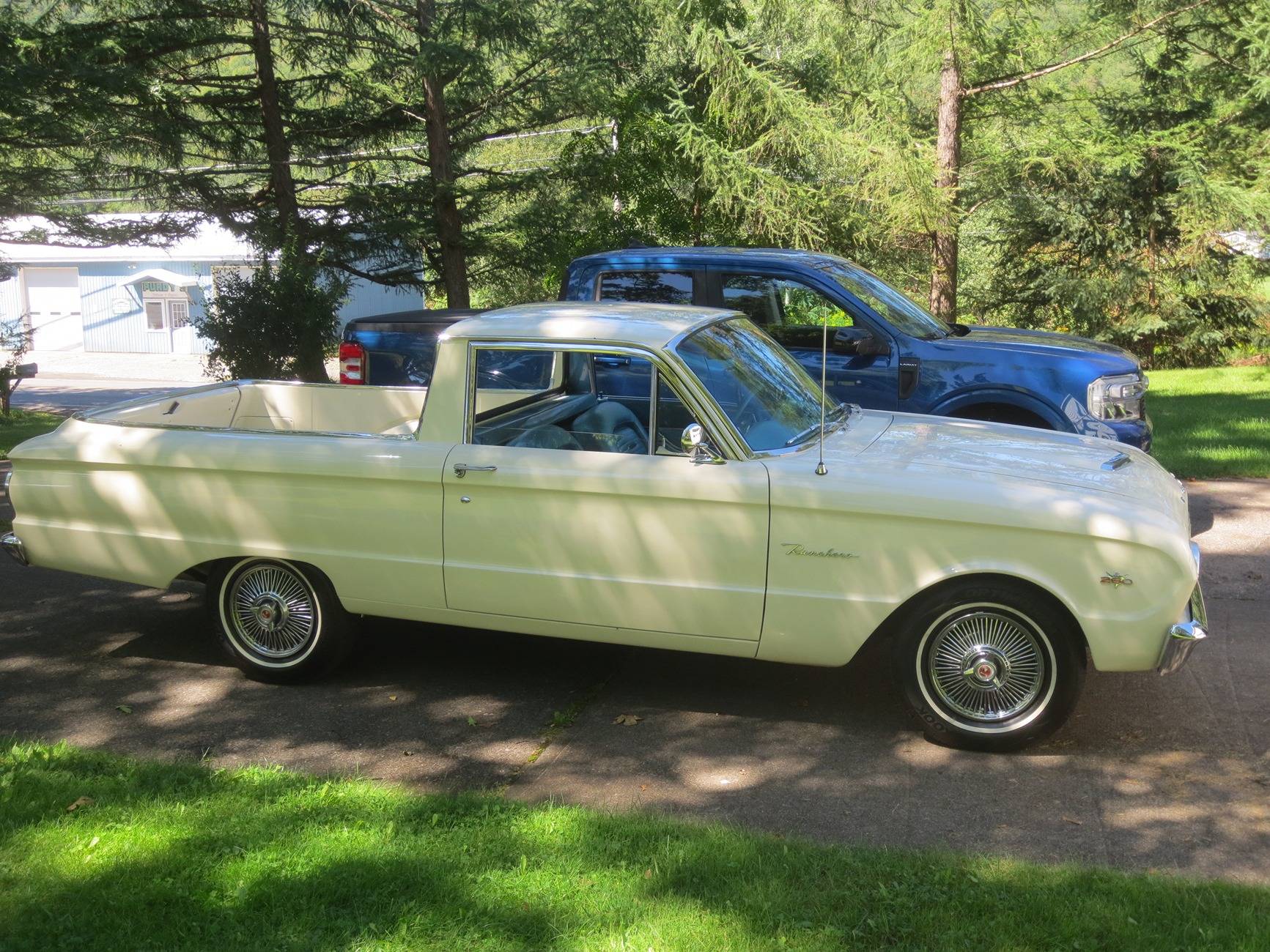 Ford Maverick Comparing old to the new: 1963 Ranchero  Deluxe Cab vs. 2024 Maverick IMG_2671.JPG