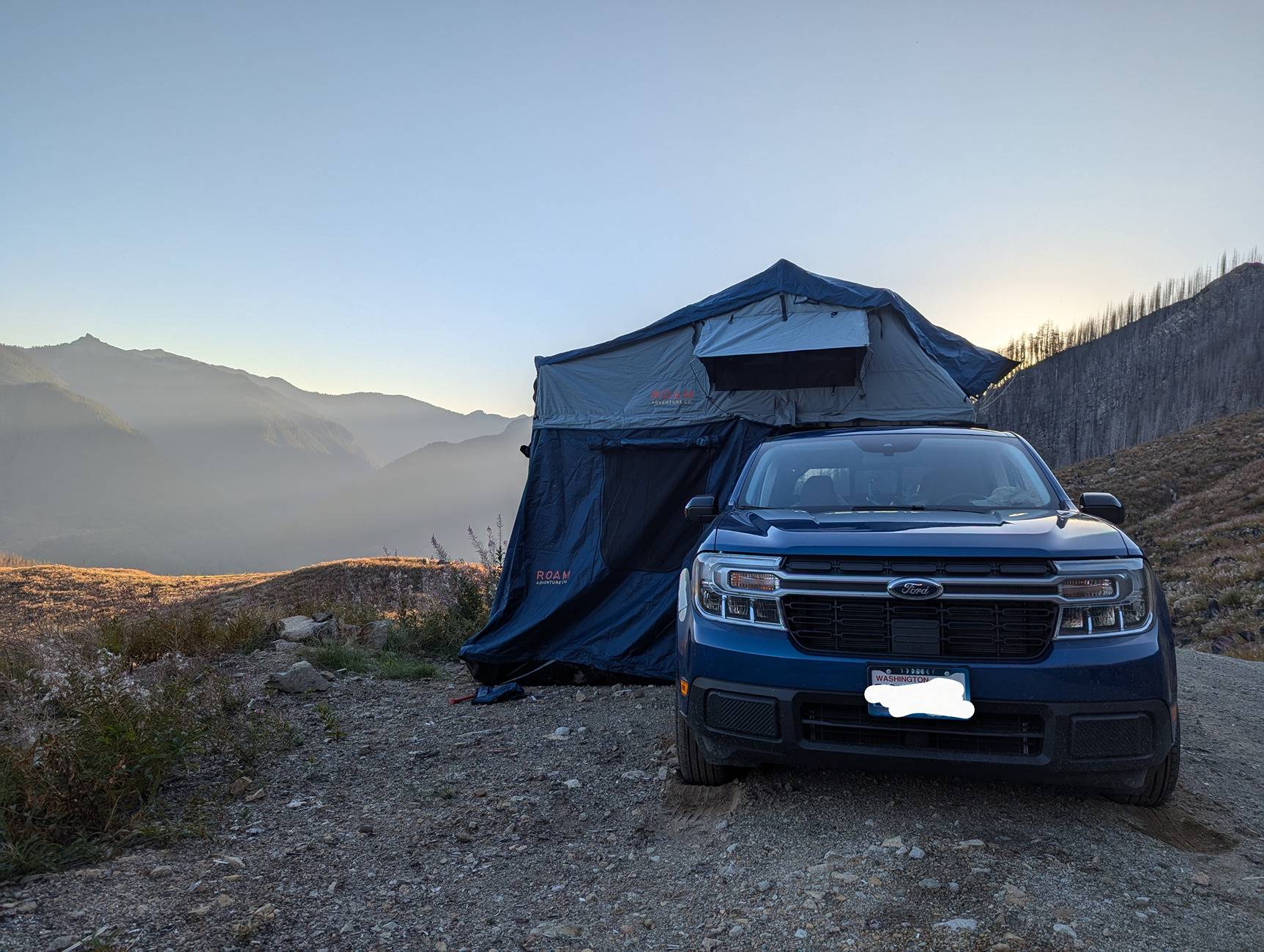 Ford Maverick Exploring without the grid in Hybrid Maverick + Roam Vagabond XL Roof Top Tent RTT 1000013152