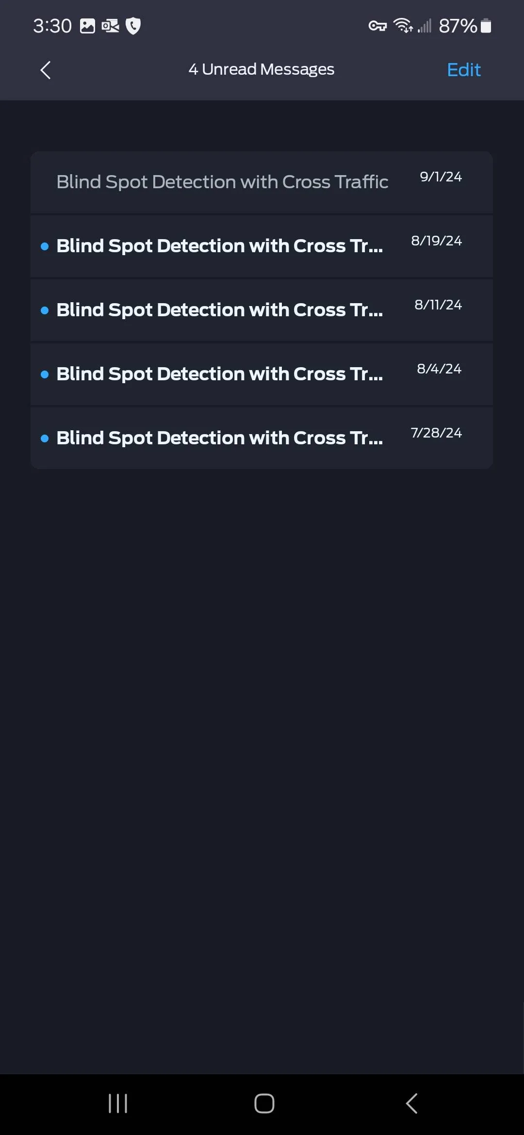 Ford Maverick Ford App problem - BLIS error with trailer attached 1000012305