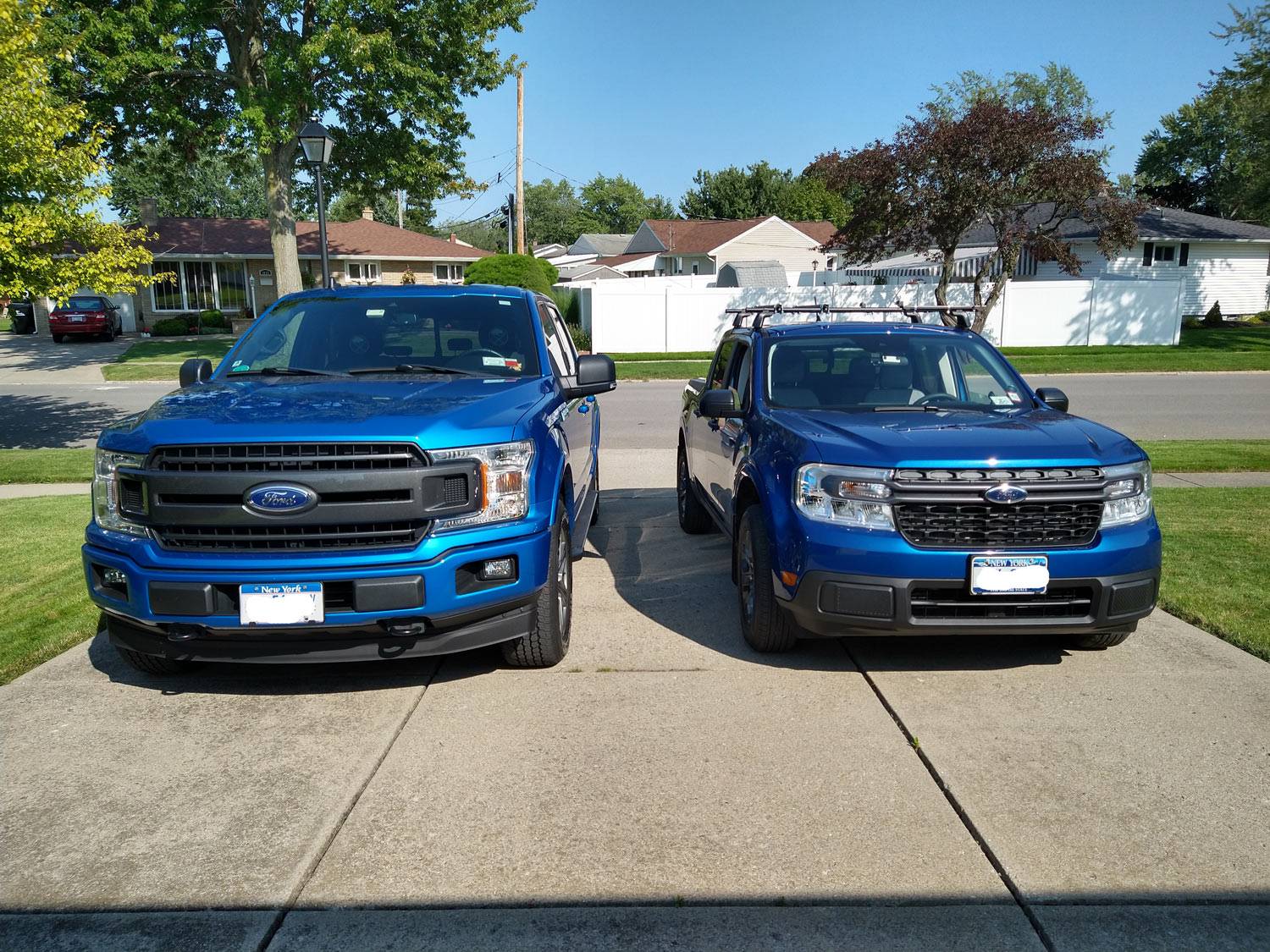 Ford Maverick Side by side with the F150 powerboost 1