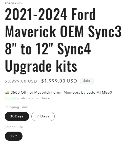 Ford Maverick 13.2" screen SYNC 4 upgrade (so long, cubby!) 1725657576094-sj