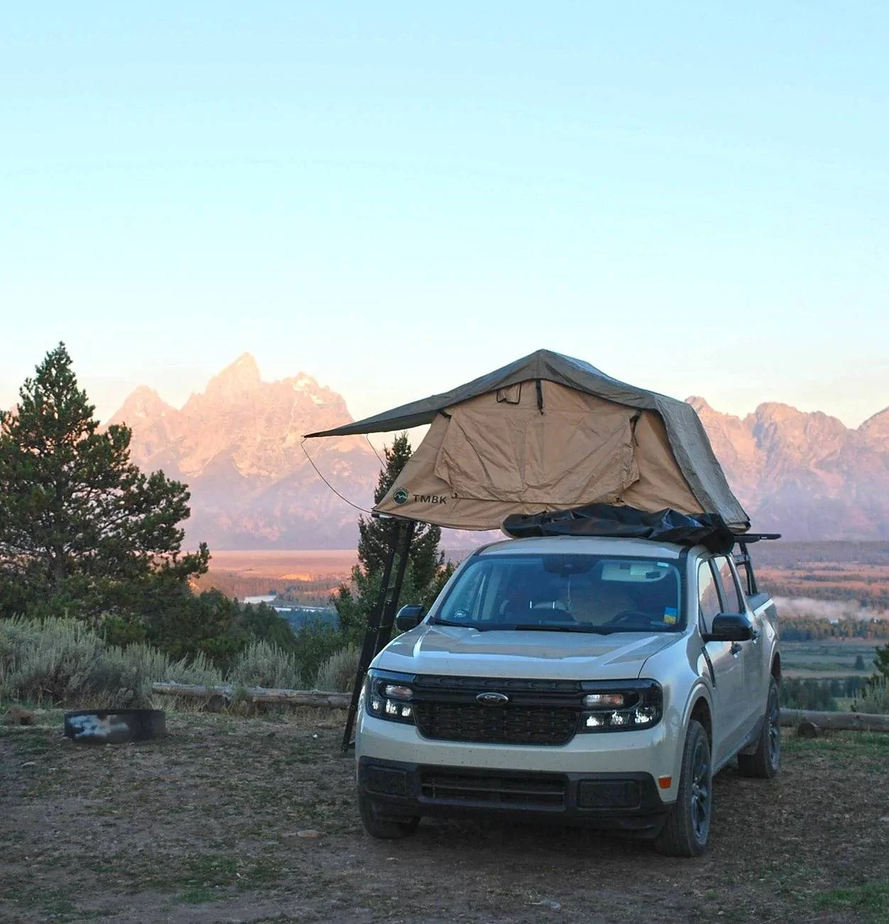 Ford Maverick Rooftop tent camping in Grand Teton National Park 1725892487805-ka