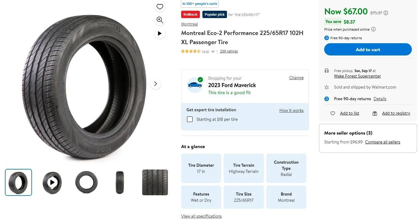 Ford Maverick New Tires; Worse Gas Mileage.  Anyone Else Get This? 1726253315293-1