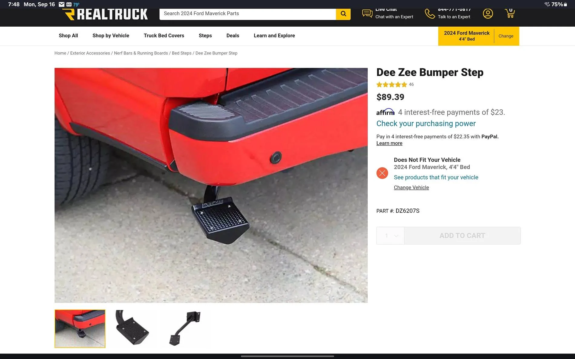 Ford Maverick Please Ford ....put a step on the side of the back bumper Screenshot_20240916_194851_Chrom