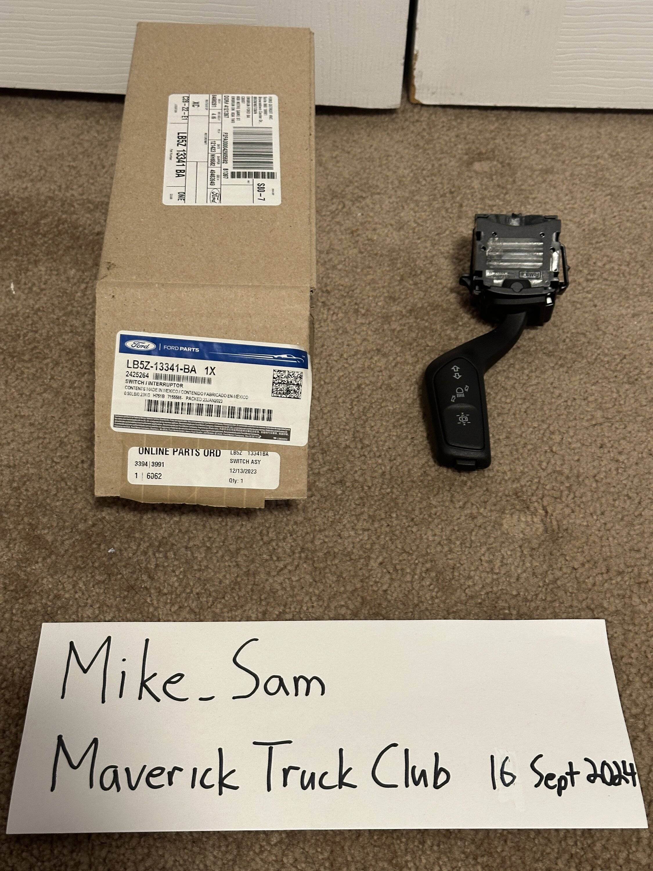Ford Maverick Turn Signal Stalk with Lanekeeping button ($20 CAD) IMG_7576.JPG