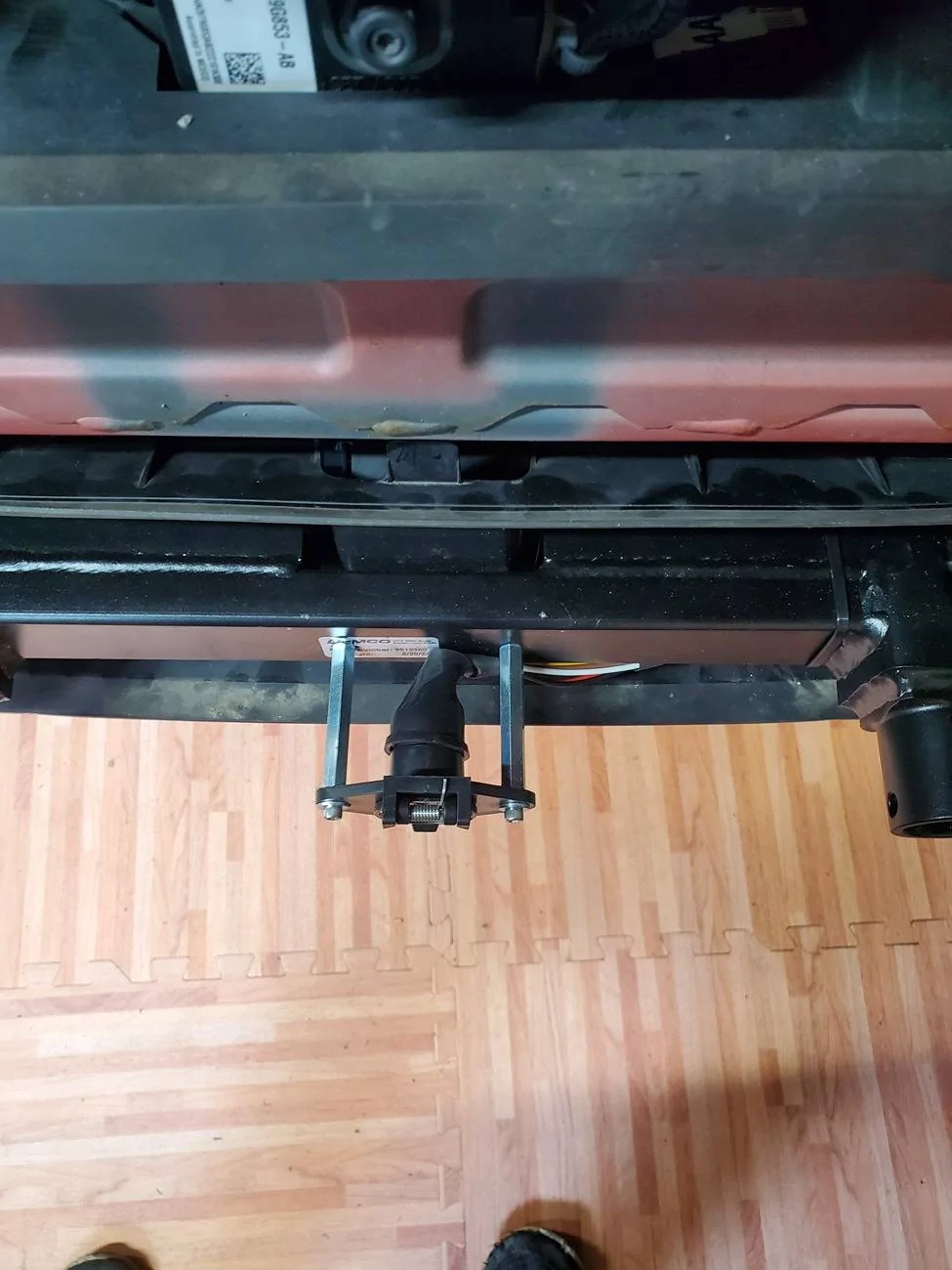 Ford Maverick Thread a wires behind grill 20240804_132352