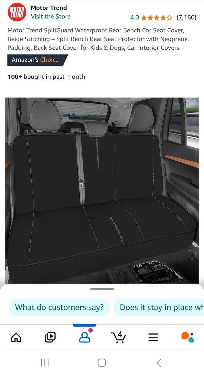Ford Maverick Rear seat cover - anyone have this one and has it held up okay? Screenshot_20240922_103319_Amazon Shopping