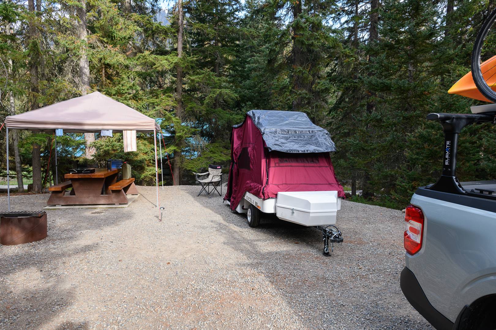 Ford Maverick Camping Trip with Maverick and Excell II Tent Trailer mav24camp3-852120