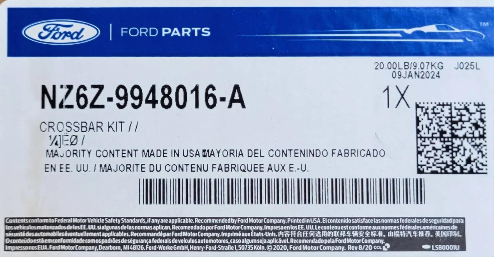 Ford Maverick 22-24 Crossbar Kit 20240925_092939