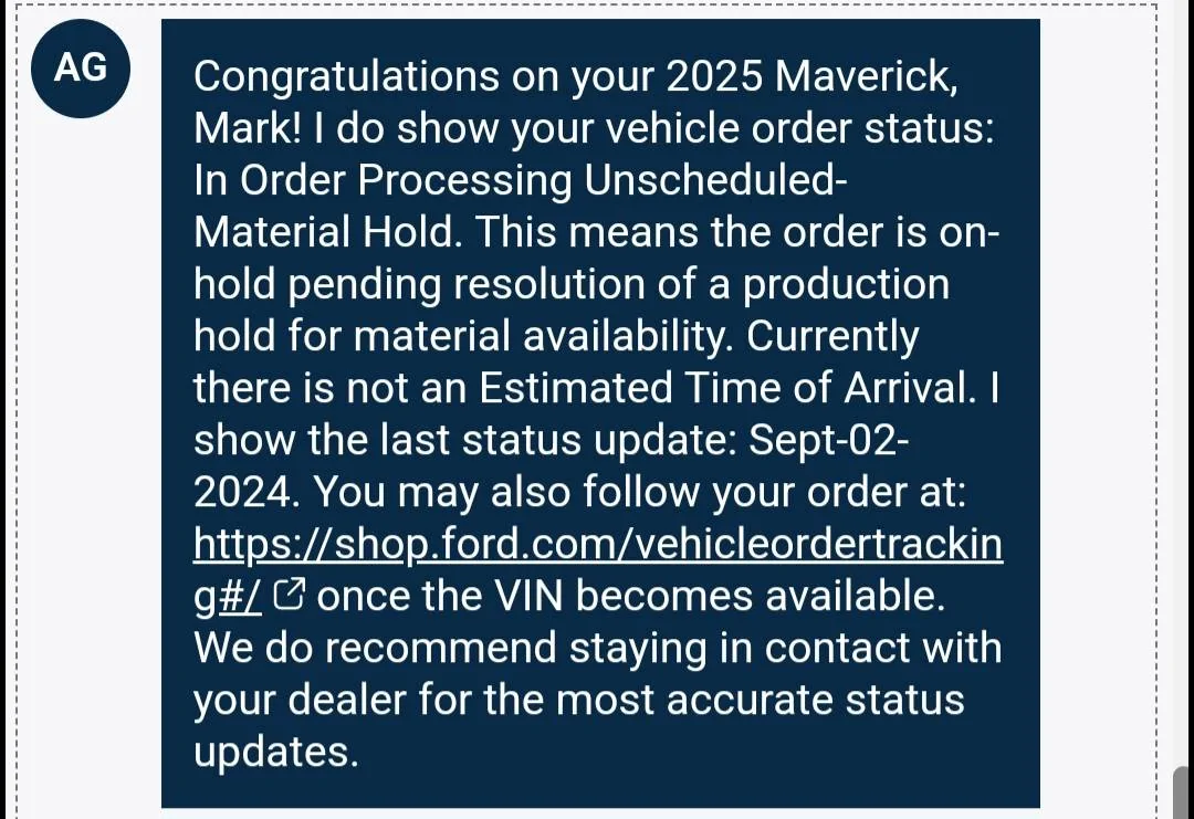 Ford Maverick Lobo order CONFIRMED!.. Kind of? Screenshot_20240926_210922_Chrom