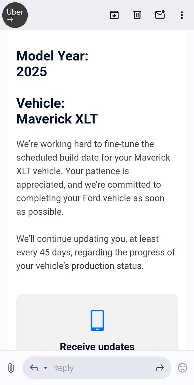 Ford Maverick 9/26/24 Scheduling Email Received Group [POST HERE IF YOU GOT SCHEDULED!] 1000003347