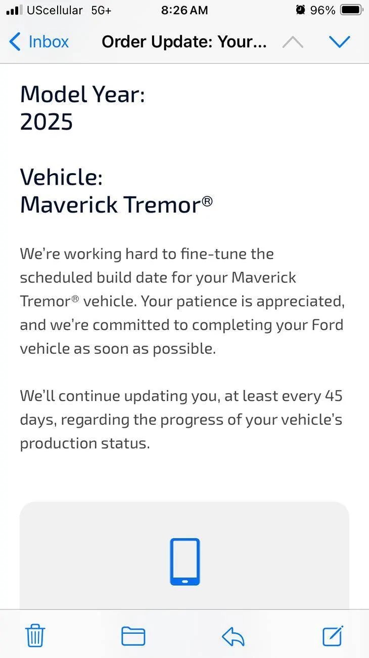 Ford Maverick 9/26/24 Scheduling Email Received Group [POST HERE IF YOU GOT SCHEDULED!] IMG_2109