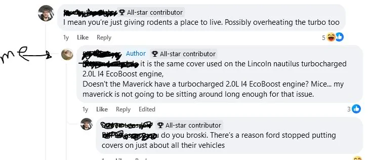 Ford Maverick 2.0L engine cover from Lincoln Nautilius compatible on Maverick Ecoboost? facebook