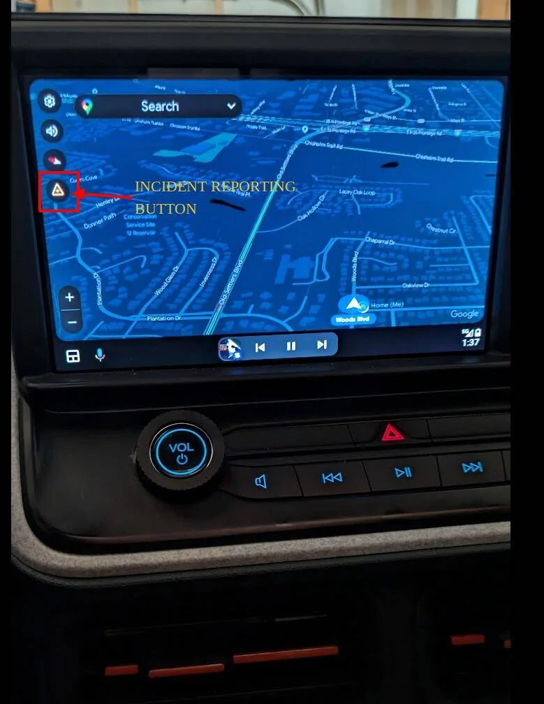 Ford Maverick Android Auto Google Maps incident reporting feature fix for 2022-24 Mavericks aa2