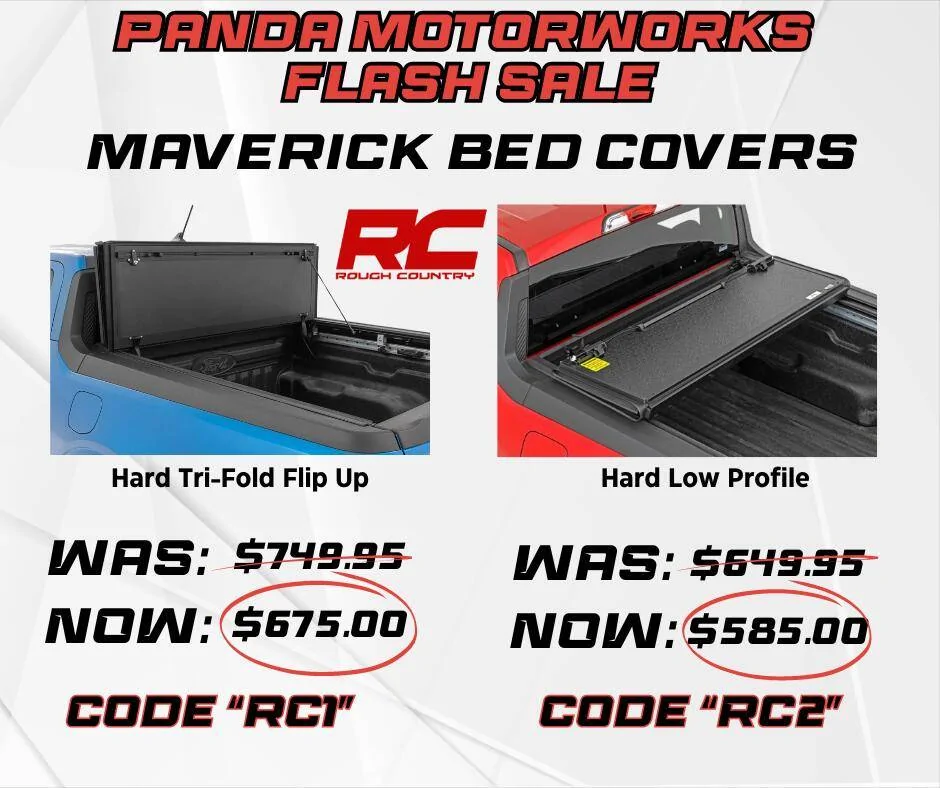 Ford Maverick Bed Cover Flash Sale at Panda Motorworks! Maverick RC Flash (2)