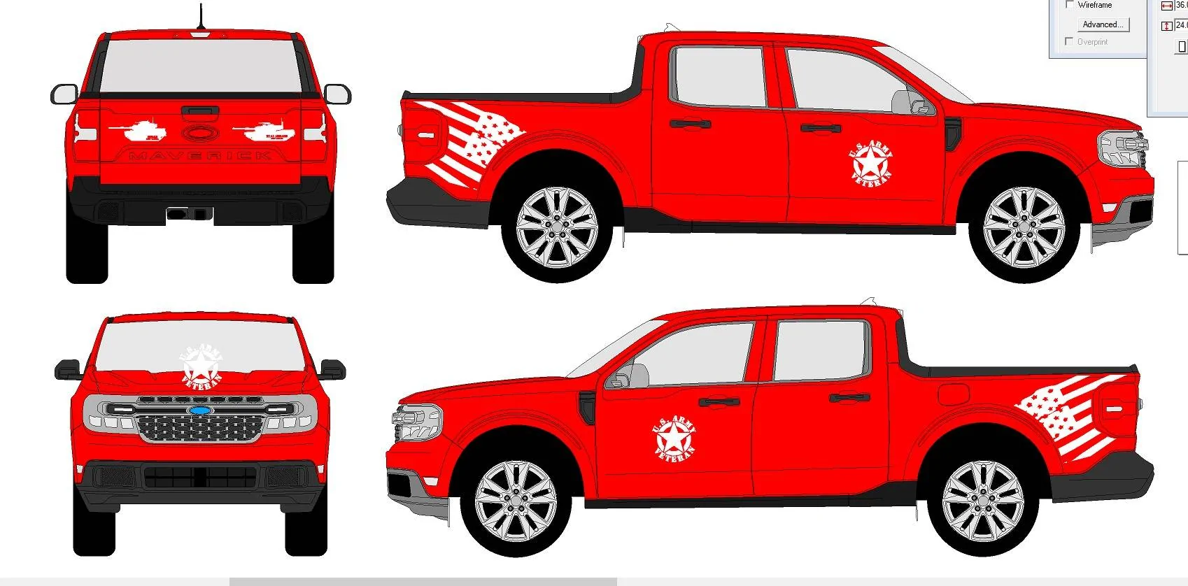 Ford Maverick Military and Flag Decals ford maverick military deals