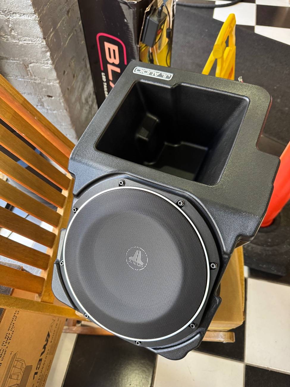 Ford Maverick JL Audio 10 inch Subwoofer & Amp IMG_3350