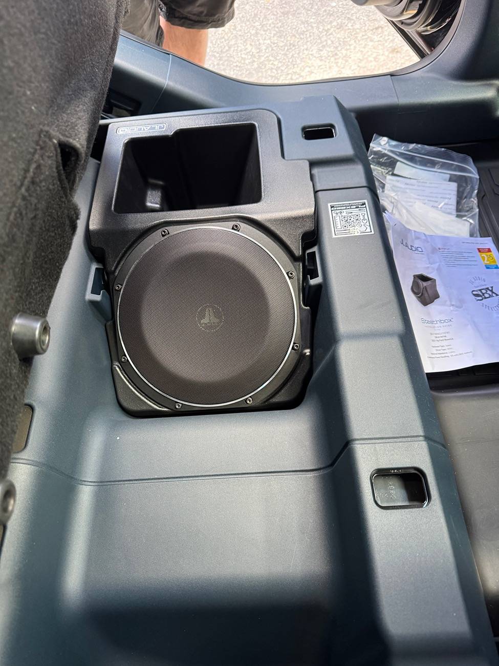 Ford Maverick JL Audio 10 inch Subwoofer & Amp IMG_3352