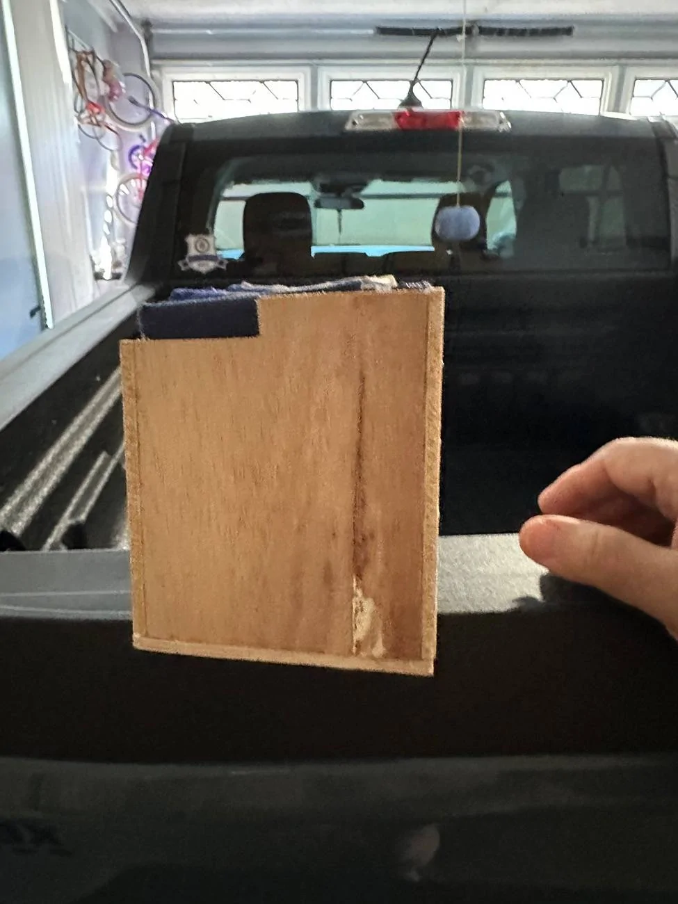 Ford Maverick Bed cubby storage hack IMG_1006